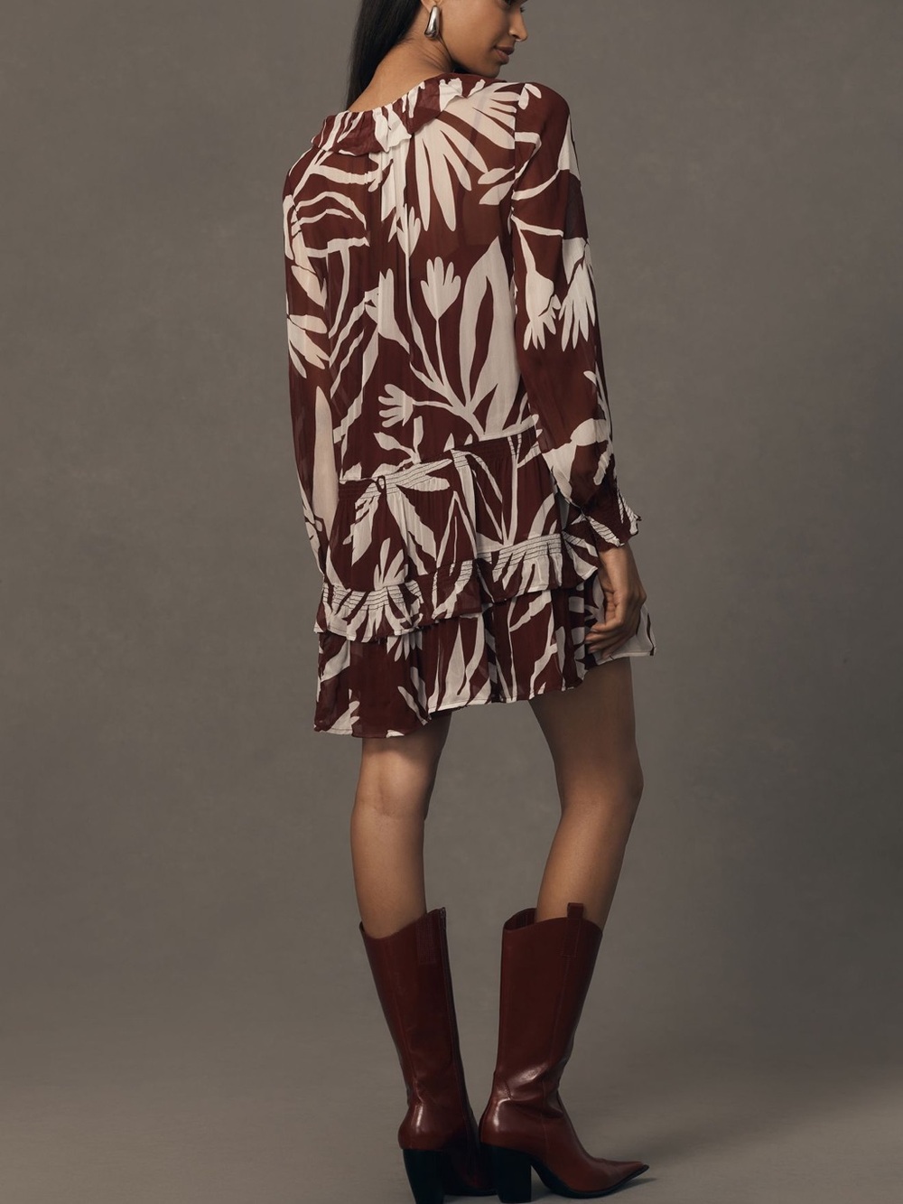 Anthropologie Marais Printed Chiffon Mini Dress - Picture 2 of 16